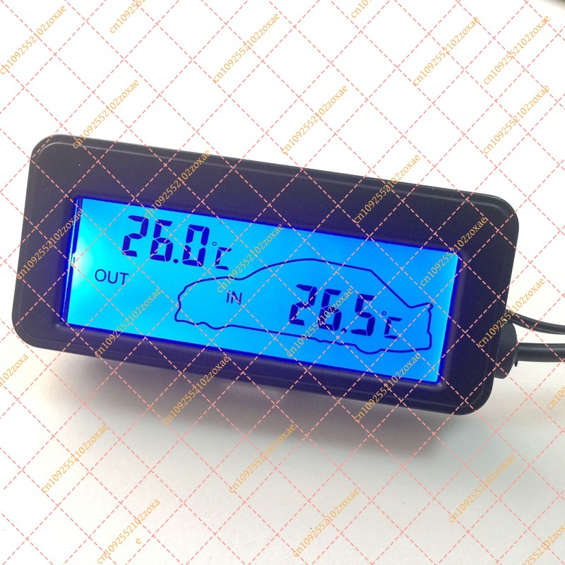 Digital Hygrometer Probe - 12V Digitales Auto-Thermometer Hygrometer LCD-Hintergrundbeleuchtung Mini