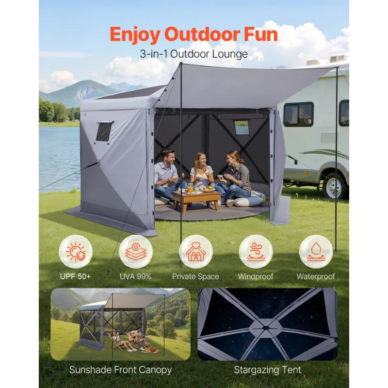 12x12ft 6-Seitiges Aufklappbar – Screen Top Mesh Bewertung und Preis